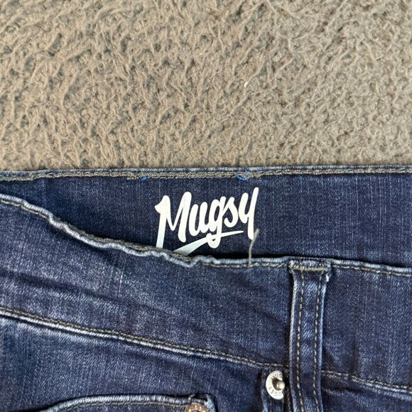 Mugsy Jeans Mens 35x30 (Fits 33x27) Blue Fultons Tapered Fit Stretch Dark Wash - Picture 3 of 15